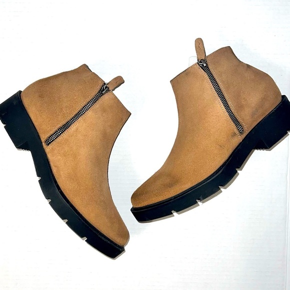 Andre Assous Tala Ankle Boot Side Zip Brown Suede Sz.39 EU / 9 - Picture 1 of 10